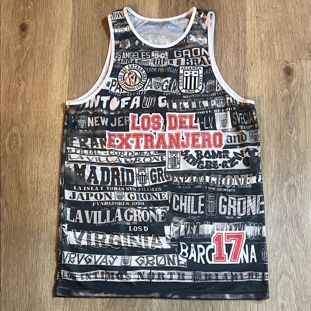 Graphic Print Men's Soccer Tank Top